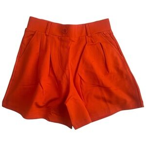 90s Pleated Trouser High Rise Shorts Burnished Coral Size Small NWOT